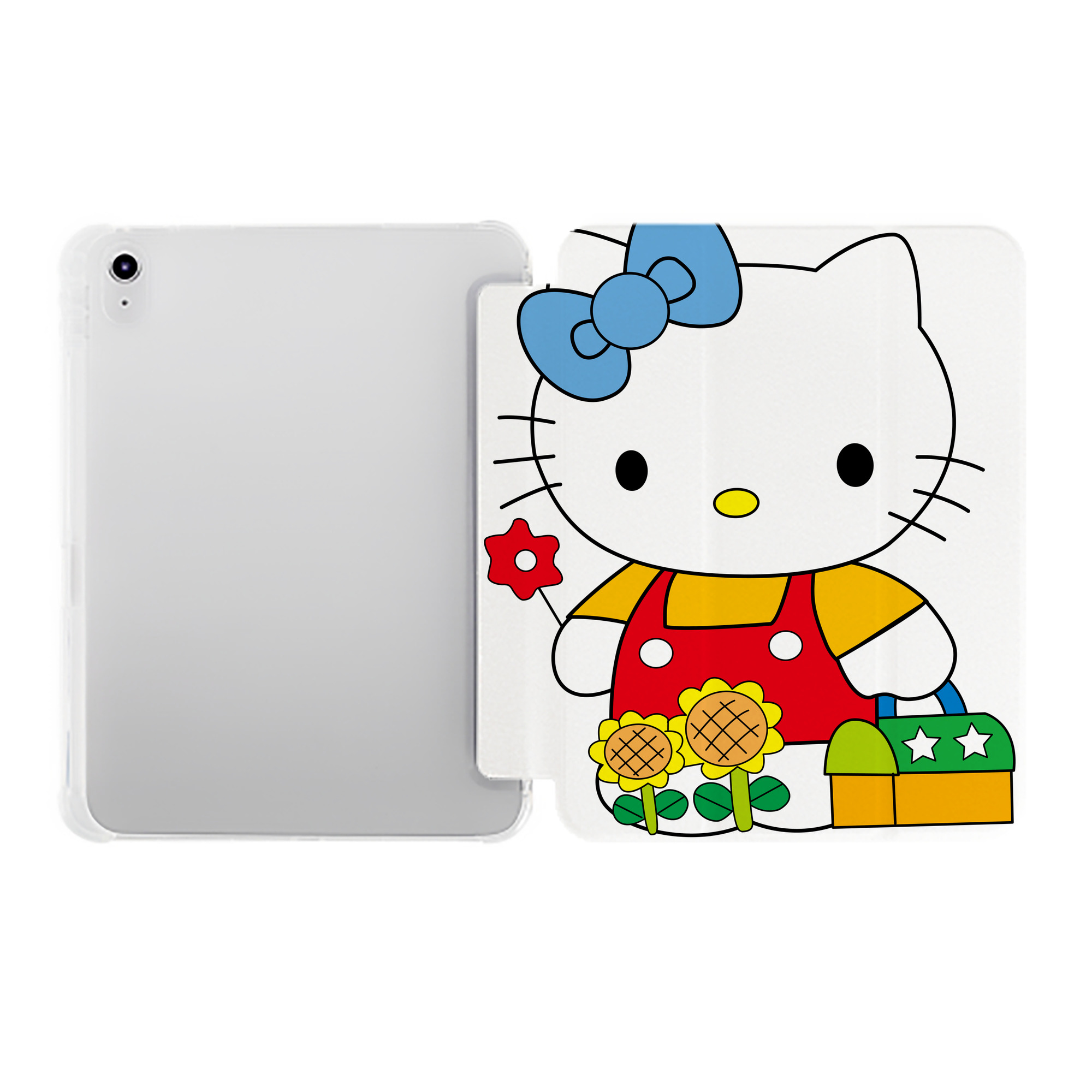 （画像用） Hello Kitty ハローキティ IPad ケース ペン収納付き 三つ折りスタンド PUレザー×シリコン 対応機種9.5/10.5/10.9インチ